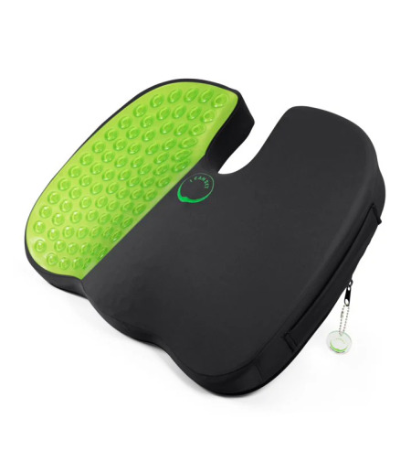 כרית ישיבה אורטופדית (שחור קטיפה) iCanSIT Orthopedic Pillow