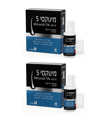 מינוקסי 5% לגברים רביעייה במבצע - לנשירה Minoxi 5%