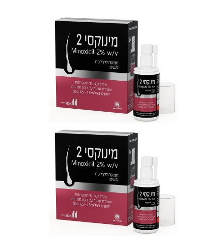 מינוקסי 2% לנשים רביעייה במבצע - לנשירה Minoxi 2%
