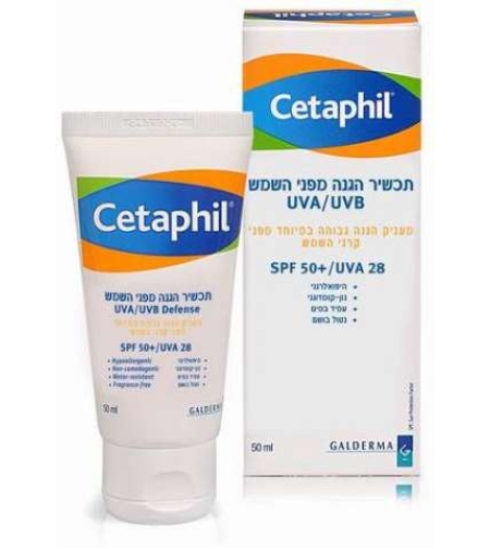 צטאפיל SPF 50+ - קרם הגנה לפנים Cetaphil SPF 50