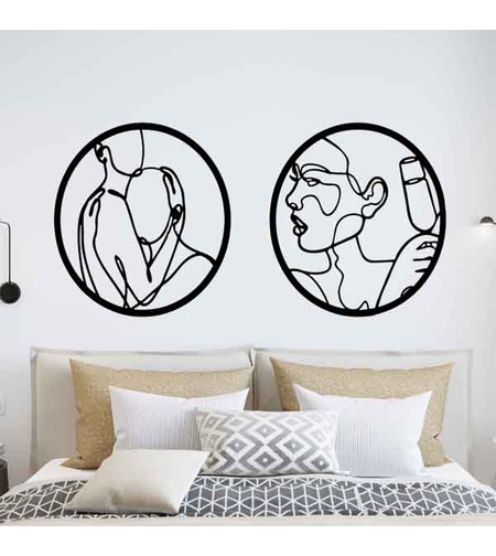 זוג תמונות עגולות חיתוך לייזר 1032