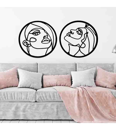 זוג תמונות עגולות חיתוך לייזר 1035