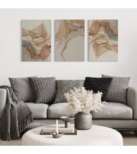 סט שלישיית תמונות קנבס או זכוכית דגם 1167