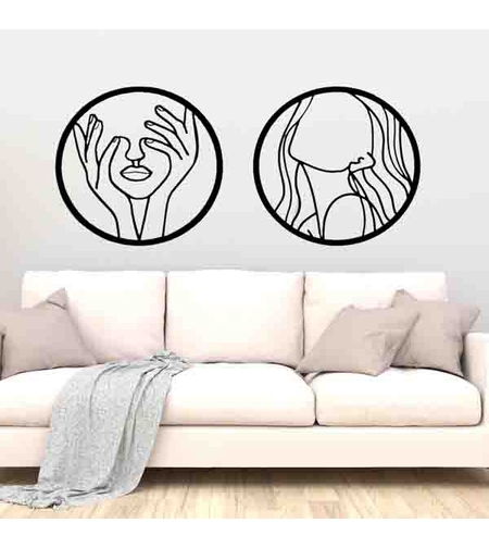 זוג תמונות עגולות חיתוך לייזר 1033