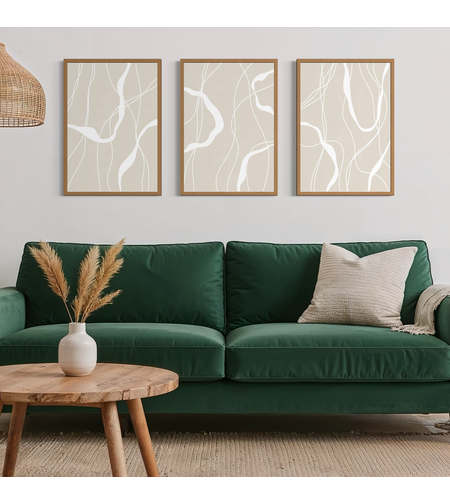 סט שלישיית תמונות קנבס או זכוכית דגם 1172