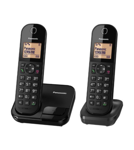 טלפון אלחוטי + שלוחה פנסוניק Panasonic KX-TGC412 - שנתיים אחריות יבואן רשמי - צבע שחור