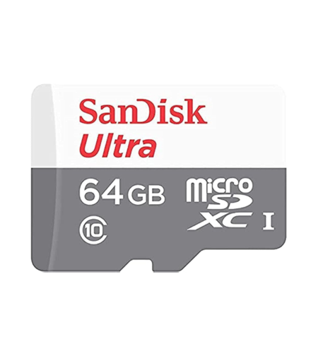 כרטיס זיכרון בנפח 64GB סאנדיסק SanDisk Ultra microSDXC 100MB/s Class 10 UHS-I