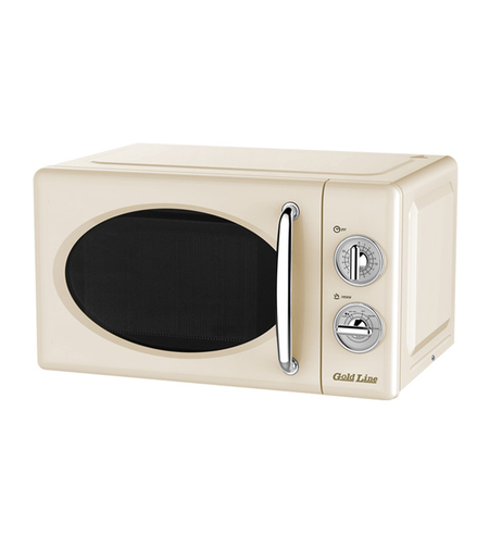 מיקרוגל 21 ליטר מכני בעיצוב רטרו גולד ליין Gold Line Retro ATL-1325C - צבע קרם