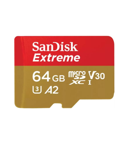 כרטיס זיכרון בנפח 64GB סאנדיסק SanDisk Extreme A2 MicroSDXC