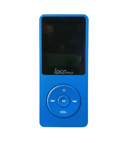 נגן MP3 לוקו פלוס 16GB עם בלוטות' דוקו DOQO LOCO PLUS - יבואן רשמי - כולל רדיו - צבע כחול