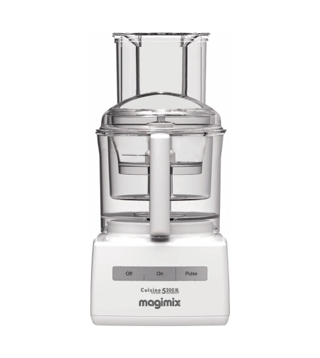 מעבד מזון מג'ימיקס Magimix CS5200JXL PREMIUM כולל חיתוך קוביות ומסחטת הדרים - 30 שנות אחריות למנוע - תוצרת צרפת-  יבואן רשמי - צבע לבן