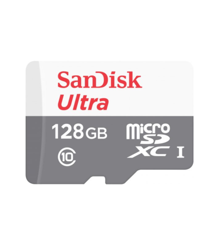 כרטיס זיכרון בנפח 128GB סאנדיסק SanDisk Ultra microSDXC 100MB/s Class 10 UHS-I