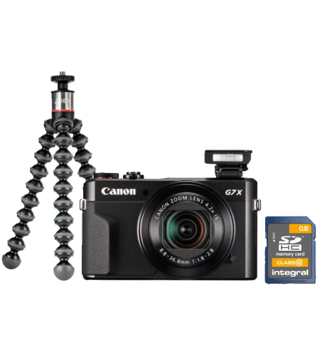 מצלמה דיגיטלית Canon PowerShot G7 X Mark II Vlogger Kit קנון - אחריות יבואן רשמי קנון ישראל! תפריט בעברית!