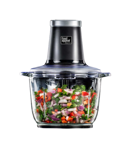 קוצץ ירקות חשמלי עוצמתי במיוחד 500W בעל מיכל זכוכית 2 ליטר פוד אפיל Food Appeal - יבואן רשמי