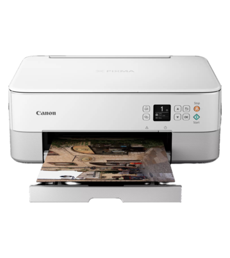 מדפסת משולבת אלחוטית קנון Canon PIXMA TS5351i - שנתיים אחריות יבואן רשמי - גוון לבן