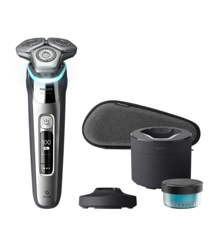 מכונת גילוח יבש / רטוב כולל מתקן שטיפה פיליפס Philips S9975/55 - תוצרת הולנד! שנתיים אחריות יבואן רשמי!