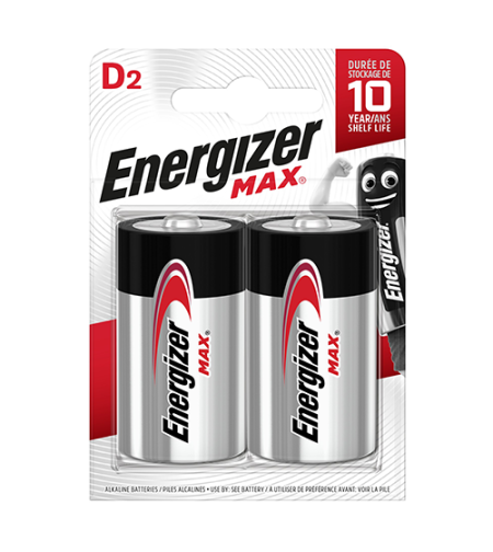 מארז 2 סוללות D אנרג'ייזר Energizer