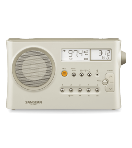 מערכת רדיו דיגיטלי עם בלוטות' סאנג'ין SANGEAN PR-D4BT - שנתיים אחריות יבואן רשמי - צבע קרם פסטל