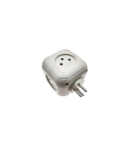 מפצל חשמל קובייה 5 שקעים סמיקום Semicom Switch SW-CUB5