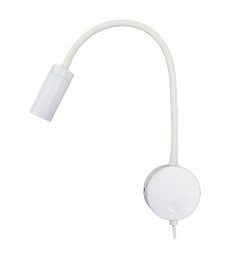 מנורת קיר לשבת צילינדר עם כבל אומגה OMEGA OM-SHAB-CBL-WL-CCT - שנתיים אחריות יבואן רשמי - צבע לבן