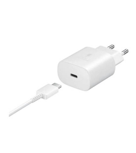 מטען ראש קיר 25W Type-C, כבל USB C סמסונג מקורי Samsung