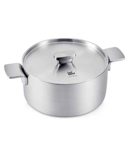 סיר יציקת נירוסטה 3PLY מכסה נירוסטה קוטר 28 ס