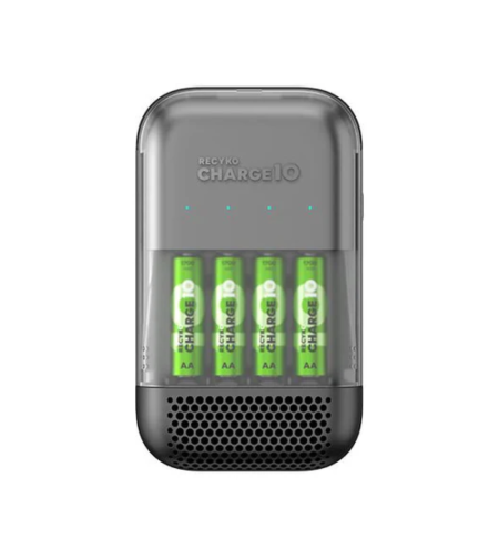 מטען סוללות מהיר כולל 4 סוללות AA ג'י פי GP Recyko Charge 10 - יבואן רשמי!