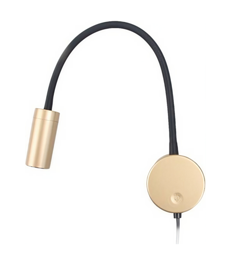 מנורת קיר לשבת צילינדר עם כבל אומגה OMEGA OM-SHAB-CBL-WL-CCT - שנתיים אחריות יבואן רשמי - צבע זהב