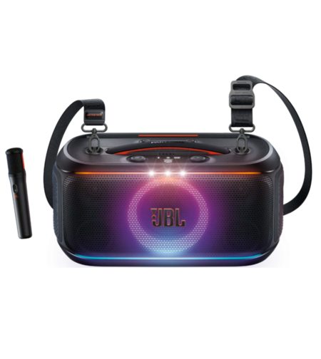 רמקול מסיבות נייד בידורית עם מיקרופון אלחוטי JBL PartyBox On-The-Go 2 - יבואן רשמי - צבע שחור