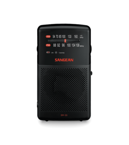טרנזיסטור רדיו אנלוגי סאנג'ין SANGEAM SR-35 - שנתיים אחריות יבואן רשמי - צבע שחור