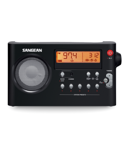 רדיו דיגיטלי AM/FM סאנג'ין SANGEAN PR-D7 - שנתיים אחריות יבואן רשמי - צבע שחור