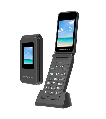 טלפון סלולרי למבוגרים FUTURE 4G Phone - כולל מעמד טעינה - יבואן רשמי - צבע שחור