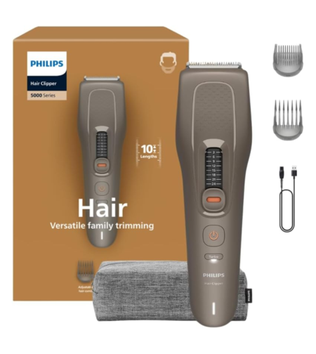 מכונת תספורת נטענת פיליפס PHILIPS Hair Clipper Series 5000 HC5722/15 - שנתיים אחריות יבואן רשמי