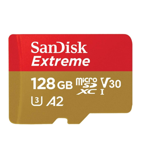 כרטיס זיכרון בנפח 128GB סאנדיסק SanDisk Extreme A2 MicroSDXC