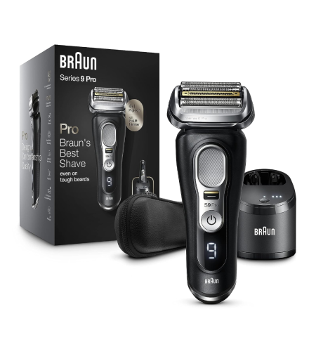 מכונת גילוח סדרה 9 פרו עם מתקן שטיפה בראון Braun Serius 9 Pro 9460CC - שנתיים אחריות!
