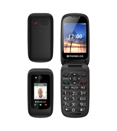 טלפון סלולרי מתקפל למבוגרים פון ליין PhoneLine F33 4G - שנתיים אחריות יבואן רשמי!