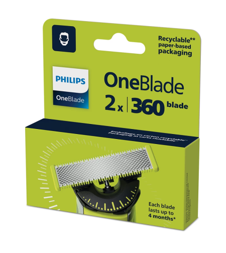 זוג סכיני להבי גילוח למכונת גילוח פיליפס PHILIPS OneBlade 360 blade QP420/50 - מקורי יבואן רשמי