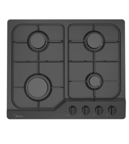 כיריים גז 4 מבערים מידאה Midea 60SJ401 שחור - שנתיים אחריות יבואן רשמי!