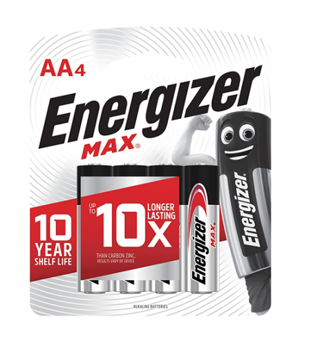 מארז 4 סוללות AA אלקליין אנרג'ייזר Energizer