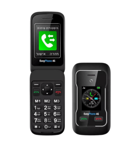 טלפון סלולרי למבוגרים איזיפון EasyPhone NP-01 4G - יבואן רשמי - צבע שחור