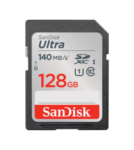 כרטיס זיכרון בנפח 128GB סאנדיסק SanDisk Ultra SDXC UHS-I Class-10