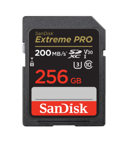 כרטיס זיכרון בנפח 128GB סאנדיסק SanDisk Extreme PRO SDXC UHS-I U3 V30 - שנתיים אחריות יבואן רשמי