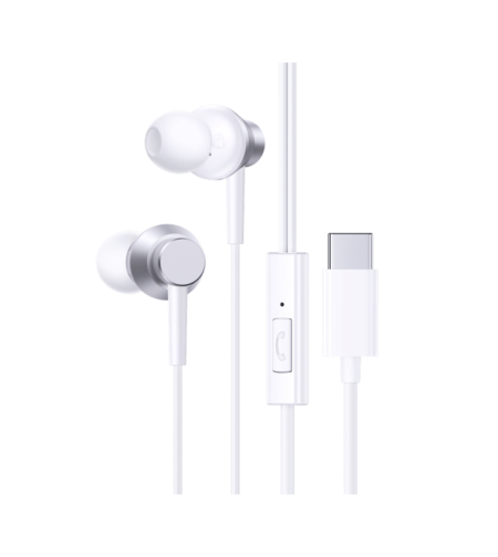 אוזניות חוטיות עם חיבור TYPE-C בזוס Baseus Encok CZ11 לבן - יבואן רשמי!