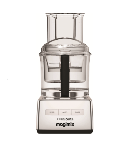 מעבד מזון מג'ימיקס Magimix CS5200JXL PREMIUM כולל חיתוך קוביות ומסחטת הדרים - 30 שנות אחריות למנוע - תוצרת צרפת-  יבואן רשמי - כרום מבריק