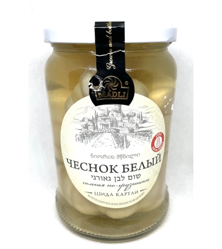 Чеснок белый соленый (бочковой засол)