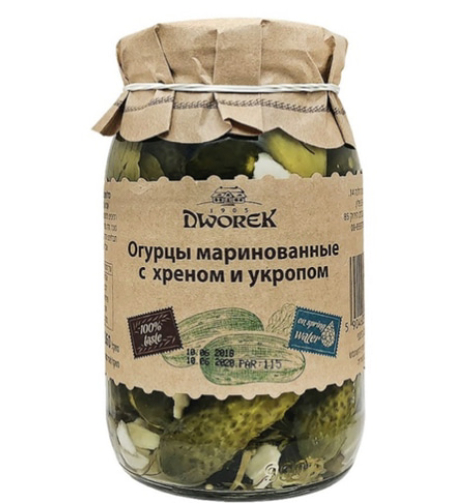 Огурцы маринованные с хреном и укропом
