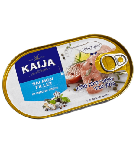 שימורי פילה סלמון במיץ טבעי