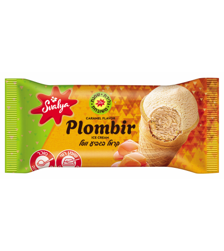 גלידה פלומביר קרמל בגביע וופל