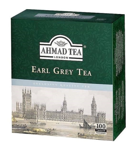 Ahmad tea earl grey чёрный чай с бергамотом 100 пакетиков