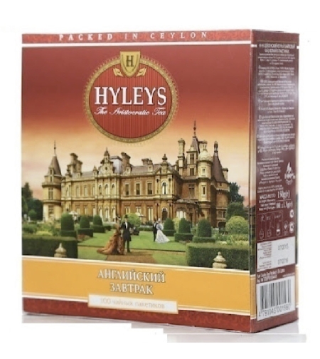 Hyleys English breakfast 100 пакетиков